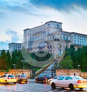 Bucharest at dusk, Romania