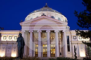 Bucharest by night - Athenaeum photo