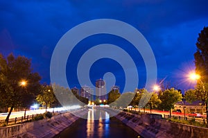 Bucharest by night - Dambovita River