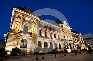 Bucharest by night - National Bank of Romania