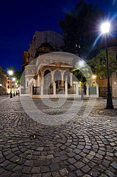 Bucharest by night - Stavropoleos Monastery photo