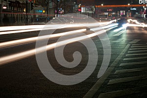 Bucharest night traffic
