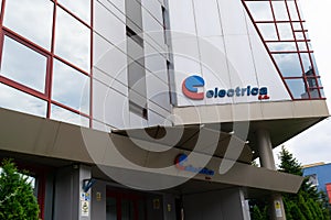 Bucharest, Romania - July 19, 2020: Electrica SA office building in Bucharest, Romania