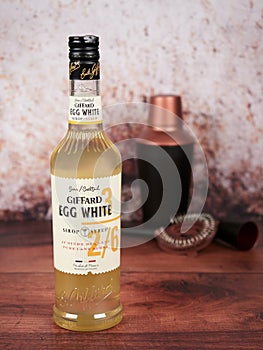Bucharest, Romania - July 26 2020: Giffard egg white syrup
