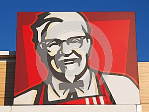 Colonel Sanders, the the official face of Kentucky Fried Chicken logo