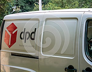 Bucharest/Romania: Parked DPD delivery van parcel vehicle on the