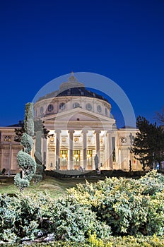 Bucharest, Romanian Atheneum night view