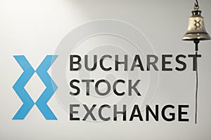 Bucharest Stock Exchange logo and opening bell