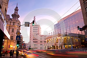 Bucharest at sunset photo