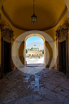 Buchlovice castle, Czech republic. Ancient heritage exterior built in baroque style. Famous tourist destination in South Moravia