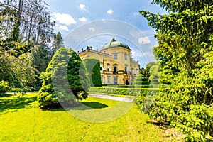 Buchlovice castle, Czech republic. Ancient heritage exterior built in baroque style. Famous tourist destination in South Moravia