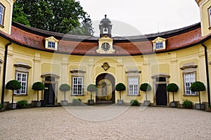 Buchlovice castle - famous Baroque castle in South Moravia - Czech Republic. Beautiful old architecture.