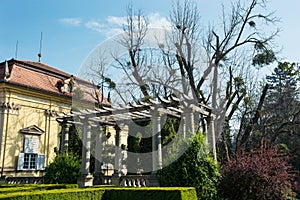 Buchlovice castle with gardens in spring