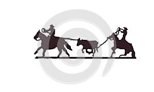 Buckaroos - cowboys with lariats photo