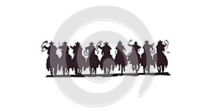 Buckaroos - cowboys with lariats photo