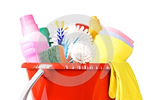 Bucket for cleaning with washing-up liquids
