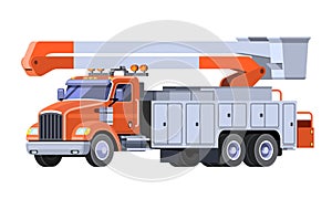 Bucket crane truck vehicle