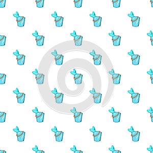 Bucket of fish pattern, cartoon style