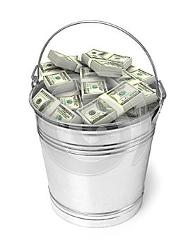 Bucket full of money