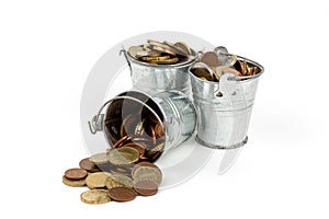 bucket full of money