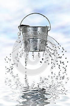 Bucket with holes