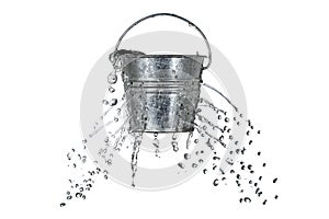 Bucket with holes