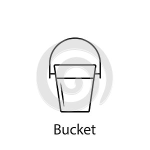 bucket icon icon. Simple element illustration. bucket icon symbol design from Construction collection set. Can be used in web and