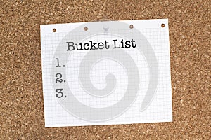 Bucket List