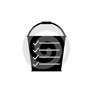 Bucket list icon. Vector illustration.