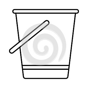 Bucket Outline Vector icon which can easily modify or edit photo