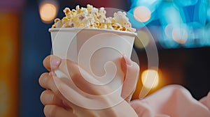 The bucket of popcorn.AI generated image