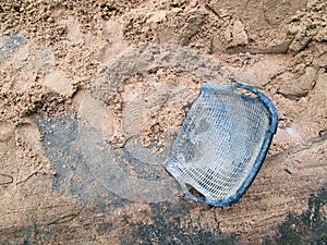 Bucket with sand