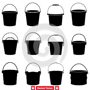 Bucket Silhouette Bundle ReadytoUse Graphics for Creatives photo