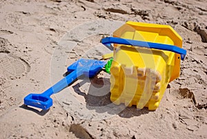 Bucket and Spade on Beach