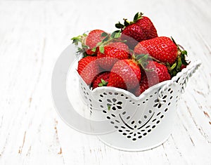 Bucket with strawberries