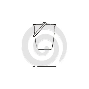 Bucket thin line icon. Mbe minimalism style