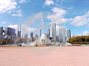 Buckingham Fountain at Grant Park in Chicago, United States