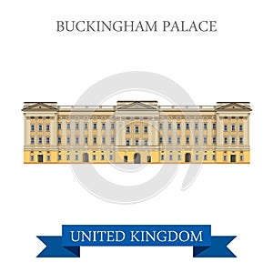 Buckingham Palace London Great Britain United Kingdom vector