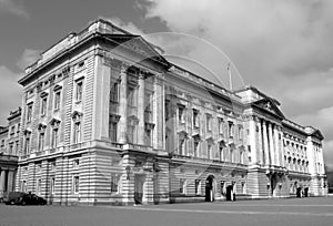 Buckingham Palace (monochrome picture)