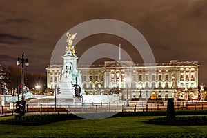 Buckingham Palace in the night, London