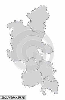 Buckinghamshire county administrative map