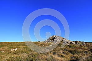 Buckland beacon Commandment stones Dartmoor National Park