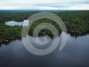 Buckskin Lake Aerial Crown Land Tory Hill Ontario Canada