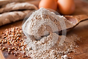 Buckwheat flour photo