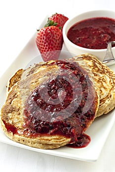Buckwheat Pancakes with Berry Coulis photo
