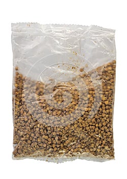 Buckwheat in plastic packet