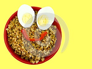 Buckwheat plate egg funny