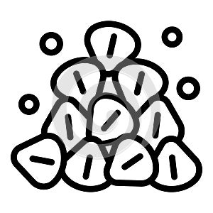 Buckwheat stack icon outline vector. Flower stem