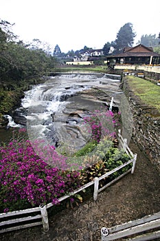 Bucolic waterfall scene in the district of Mantiqueira in the interior of the state of Minas Gerais photo