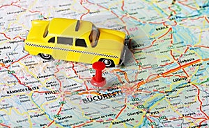 Bucuresti ,Romania map taxi photo